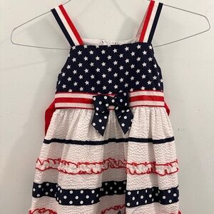 Red, white and blue patriotic dress